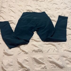 Beyond Yoga Spacedye Caught in the Midi Teal leggings {XS}